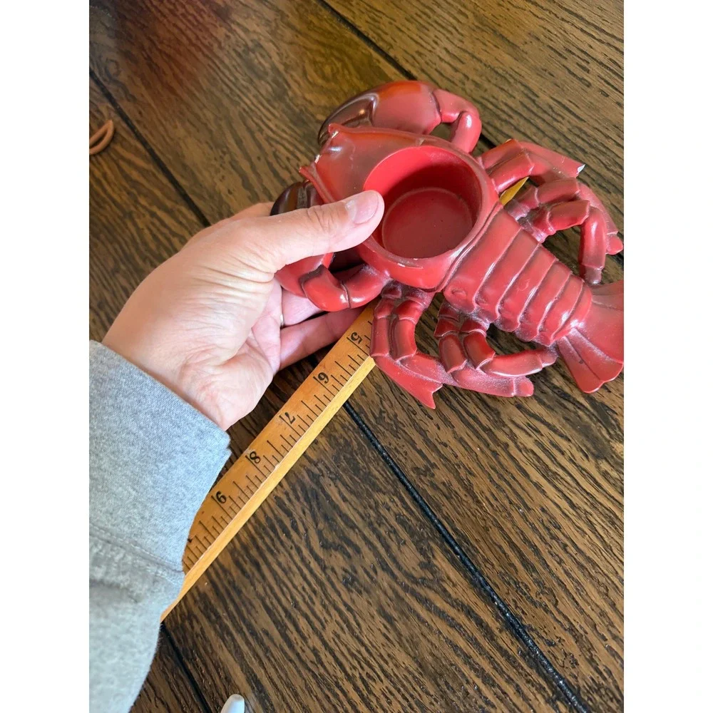 Yankee Candle Lobster Tea Light Holder Red Coastal beach Decor